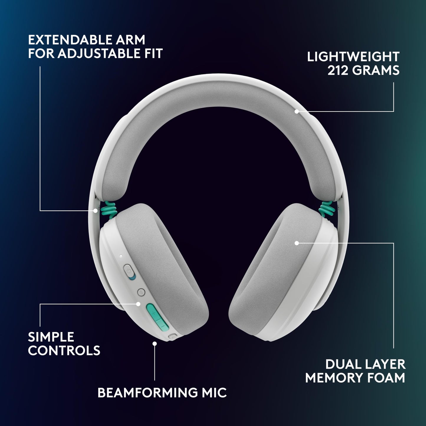 Logitech G325 Lightspeed Wireless Bluetooth Gaming Headset, All-Day Comfort, Built-in Mic with Noise Reduction, 24-Bit Audio, 24+ Hr Battery Life, for PC, PlayStation, Switch, Mobile – Black